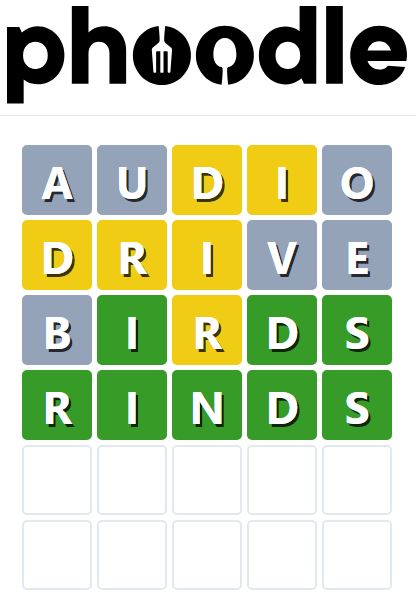 Daily Phoodle Answer 802 - 18th July 2024