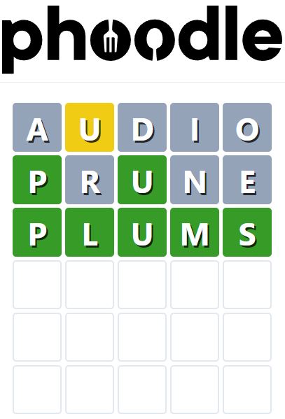 Daily Phoodle Answer 804 - 20th July 2024