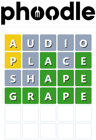 Daily Phoodle Answer 806 - 22nd July 2024