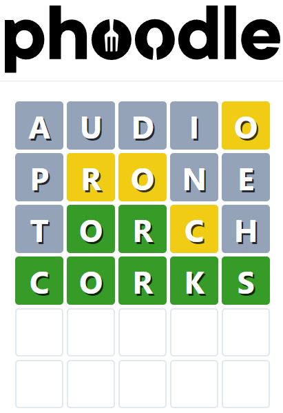 Daily Phoodle Answer 811 - 27th July 2024