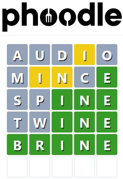 Daily Phoodle Answer 813 - 29th July 2024