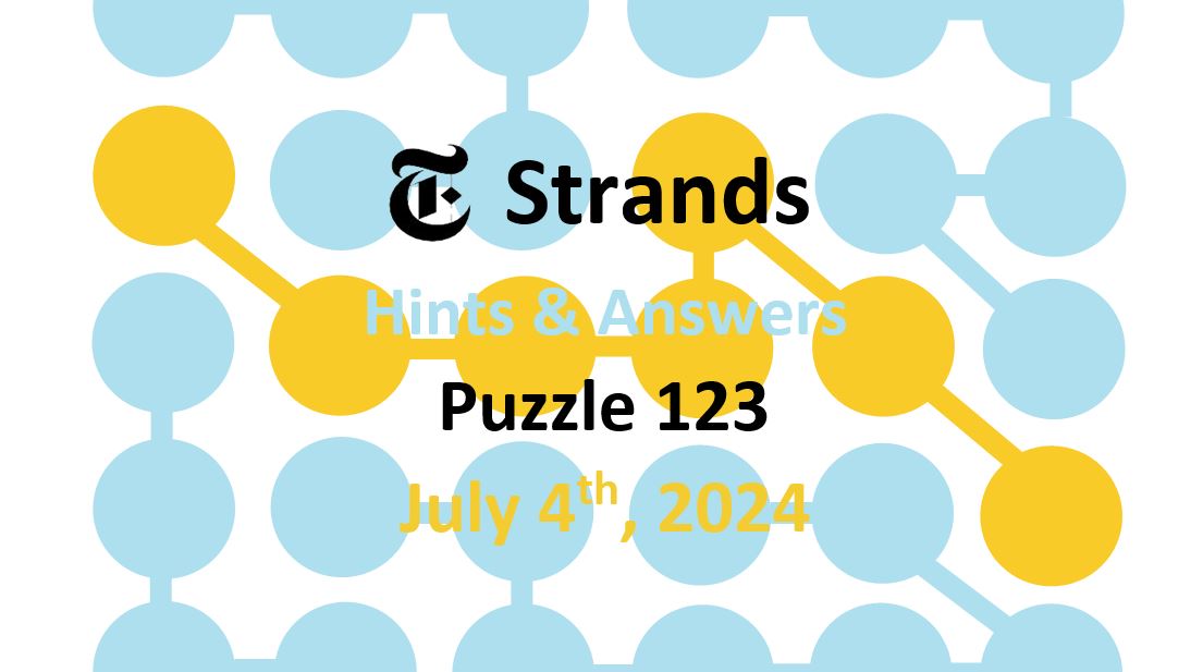 Daily Strands 123 Answers Today - 4th July 2024