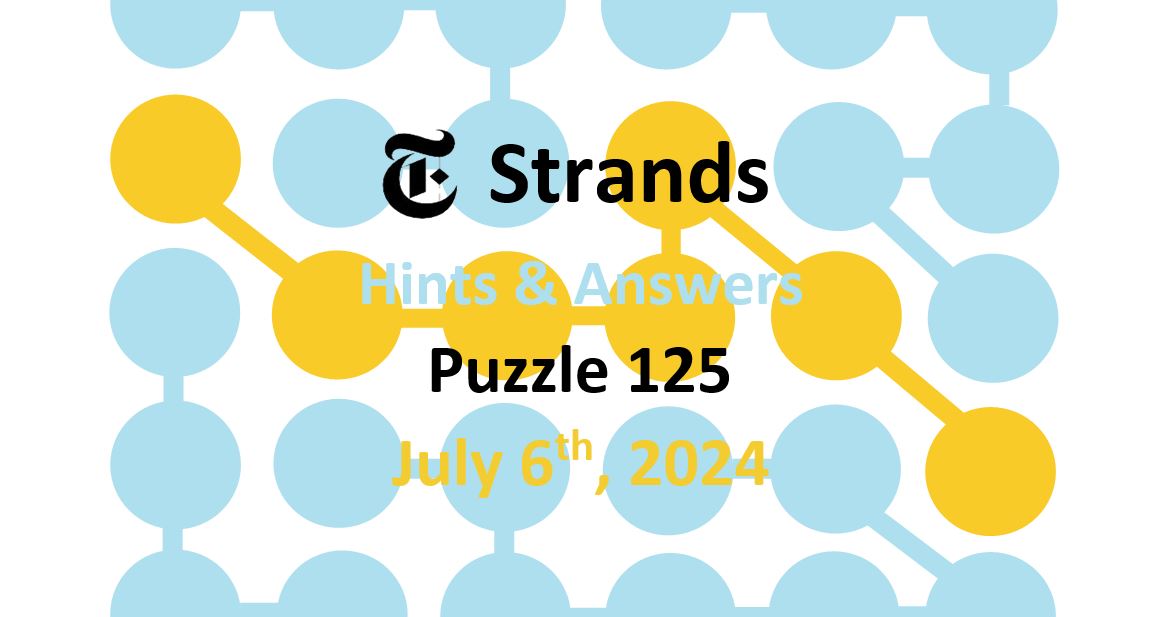 Daily Strands 125 Answers Today - 6th July 2024
