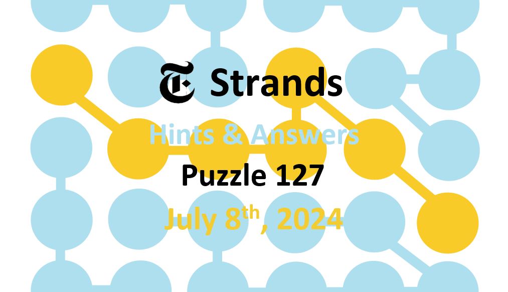 Daily Strands 127 Answers Today - 8th July 2024