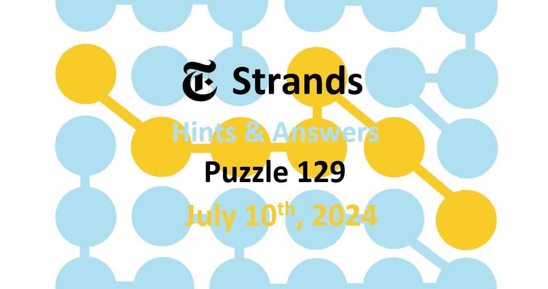 Daily Strands 129 Answers Today - 10th July 2024