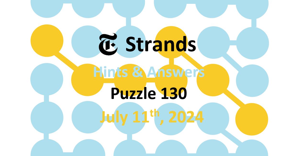 Daily Strands 130 Answers Today - 11th July 2024