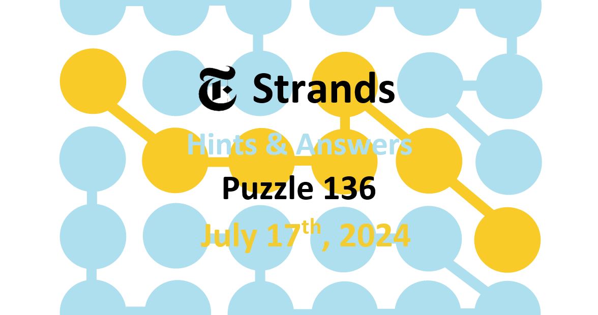 Daily Strands 136 Answers Today - 17th July 2024