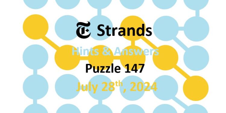 Daily Strands 147 Answers Today - 28th July 2024