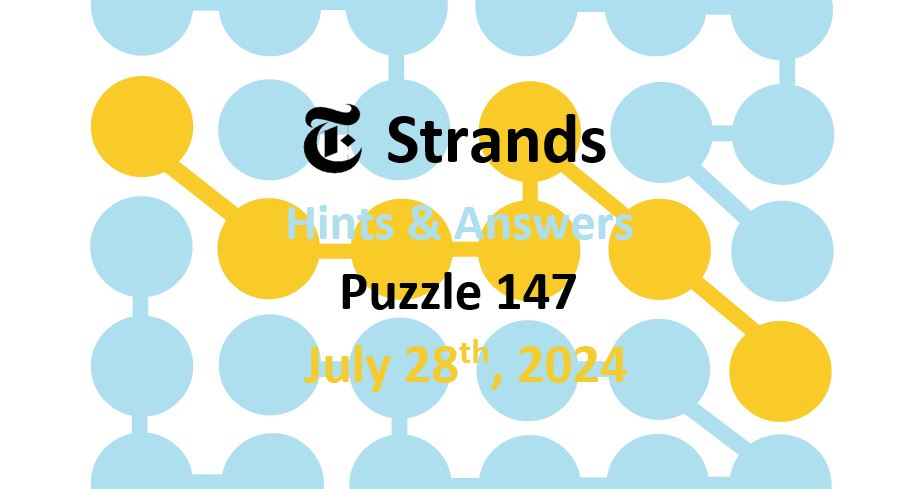 Daily Strands 147 Answers Today - 28th July 2024