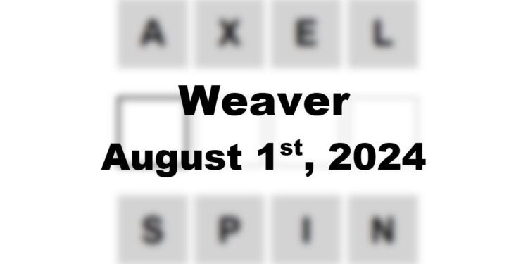 Daily Weaver Answers - 1st August 2024