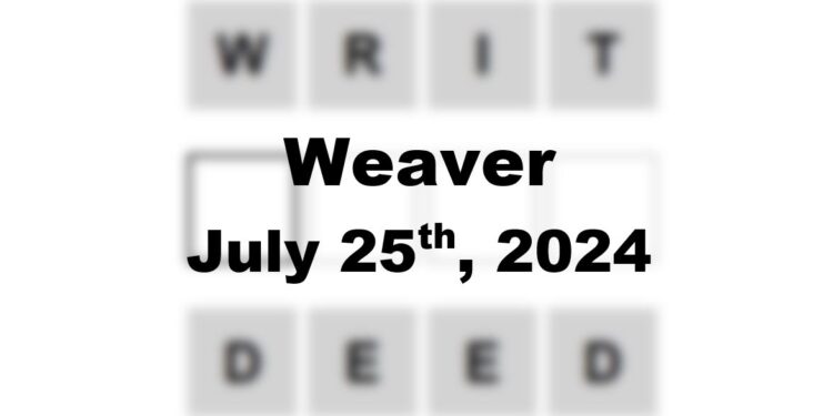 Daily Weaver Answers - 25th July 2024