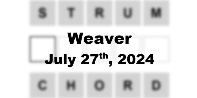 Daily Weaver Answers - 27th July 2024