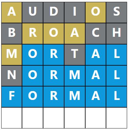 Daily Word Hurdle #1850 Afternoon Answer - 29th July 2024