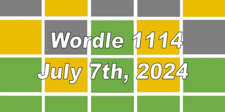 Daily Wordle 1114 - 7th July 2024