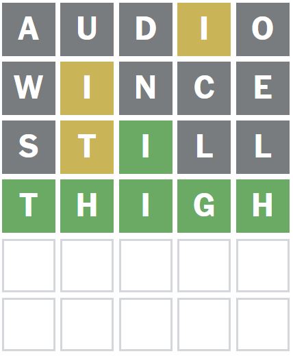 Daily Wordle Answer 1110 - 3rd July 2024
