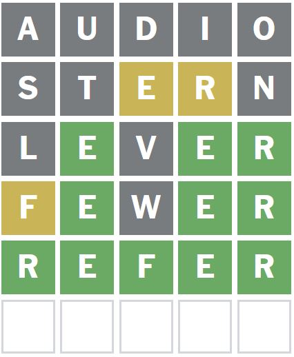 Daily Wordle Answer 1126 - 19th July 2024