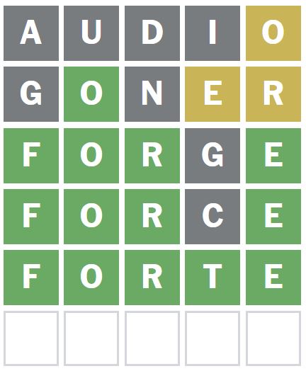 Daily Wordle Answer 1131 - 24th July 2024