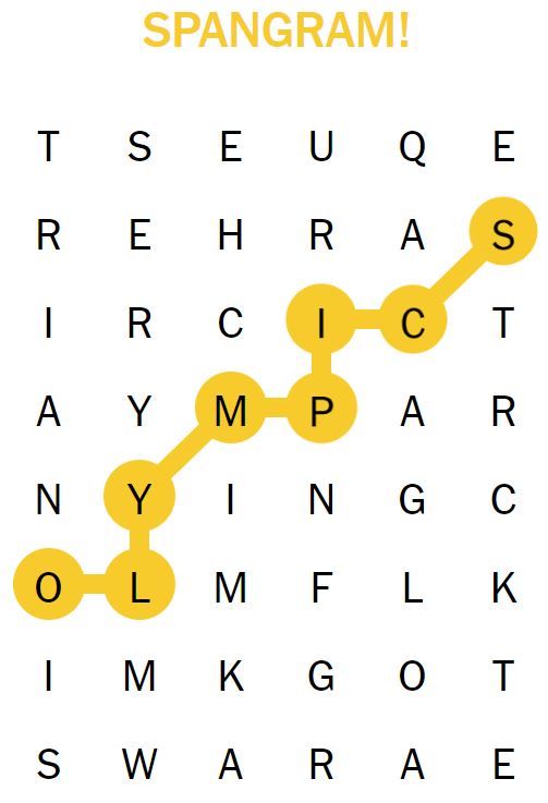 NYT Spangram 145 - 26th July 2024