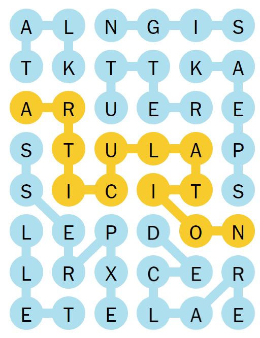 NYT Strands 124 Completed Puzzle - 5th July 2024