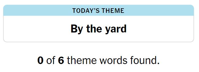 NYT Strands 126 Theme - 6th July 2024