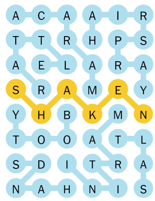 NYT Strands 151 Completed Puzzle - 1st August 2024