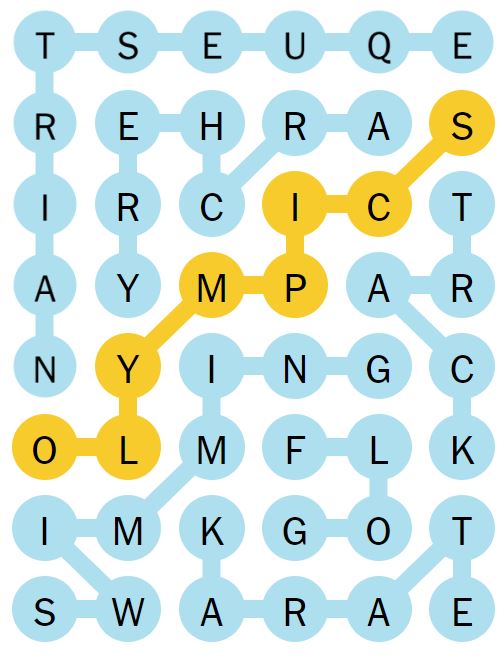 NYT Strands 16 Completed Puzzle - 25th July 2024
