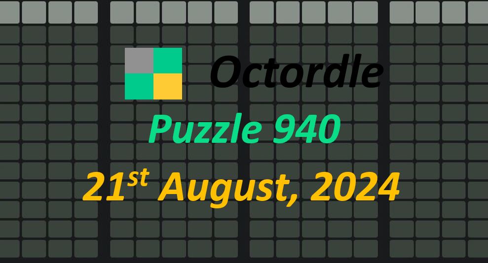 Daily Octordle 21st August 2024 Answers Today 940