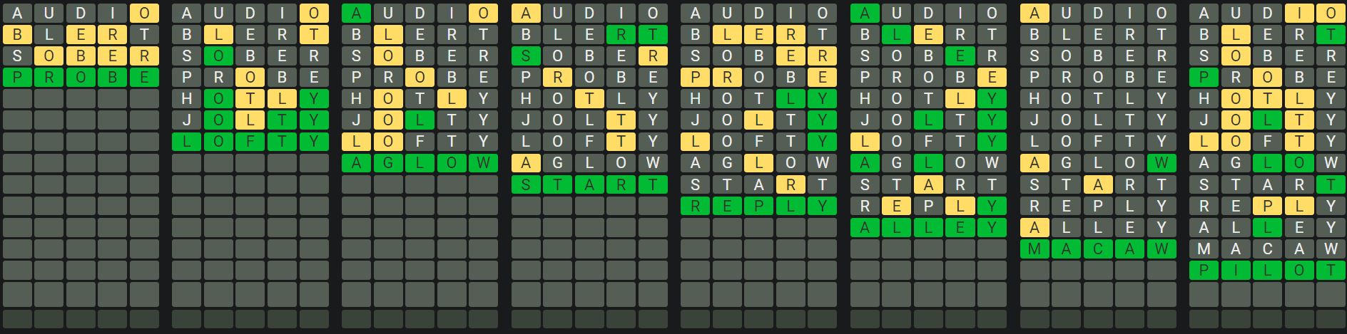 Daily Octordle 927 Sequence Answer - August 8th 2024