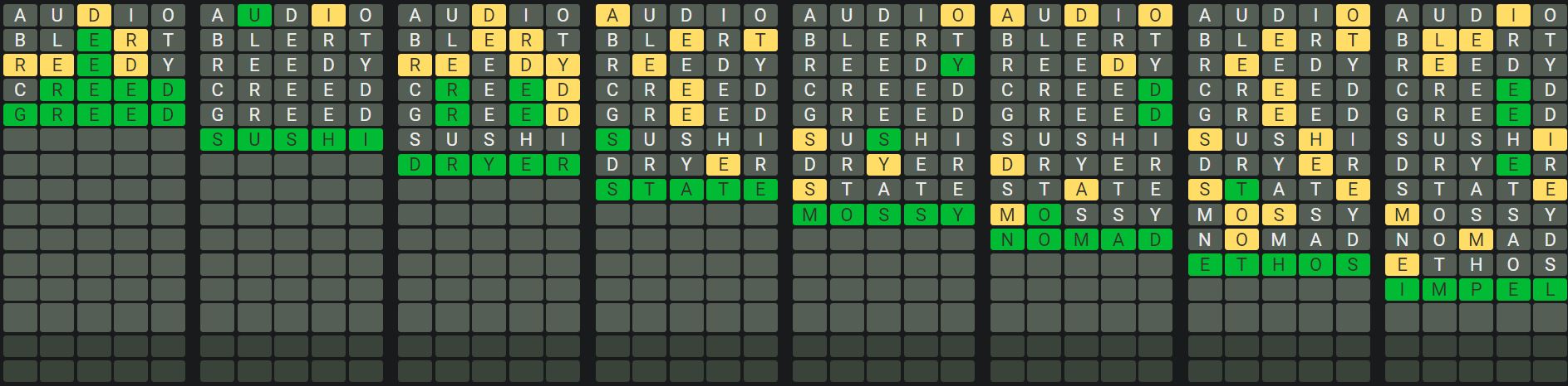 Daily Octordle 931 Sequence Answer - August 12th 2024