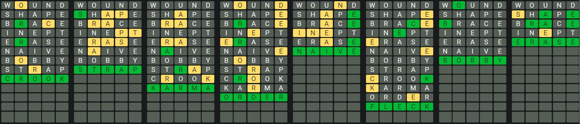 Daily Octordle 932 Rescue Answer - August 13th 2024