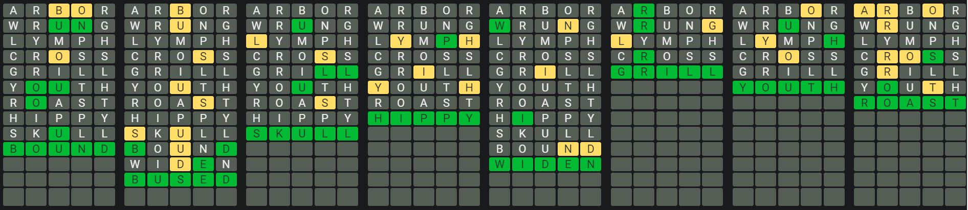 Daily Octordle 937 Rescue Answer - August 18th 2024