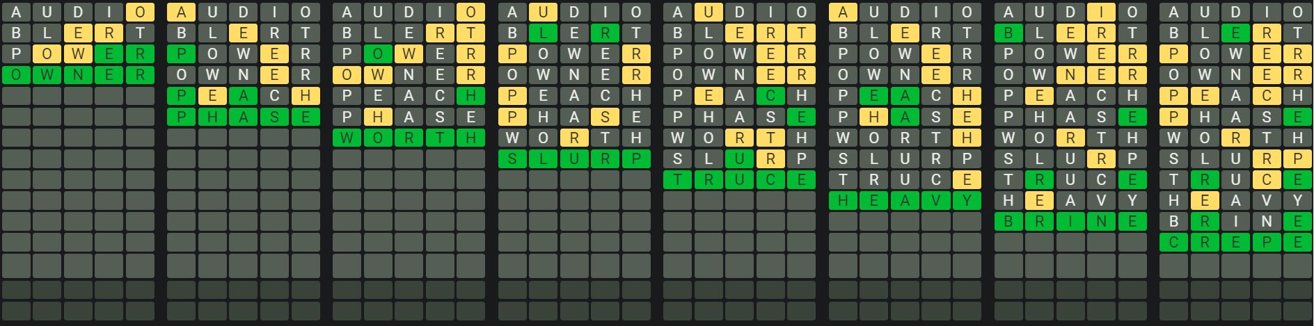 Daily Octordle 938 Sequence Answer - August 19th 2024