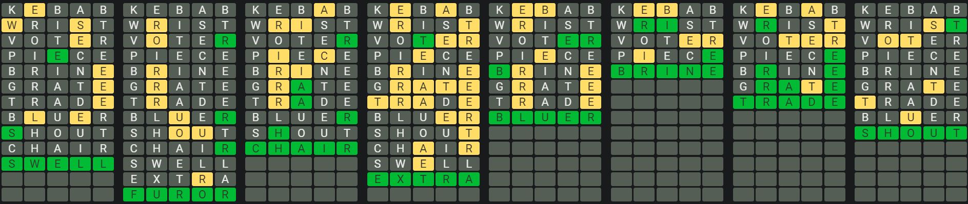 Daily Octordle 941 Rescue Answer - August 22nd 2024