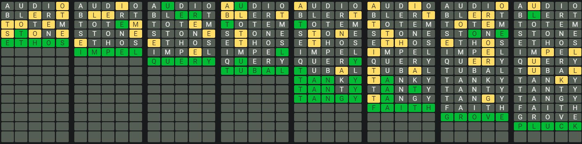 Daily Octordle 948 Sequence Answer - August 29th 2024