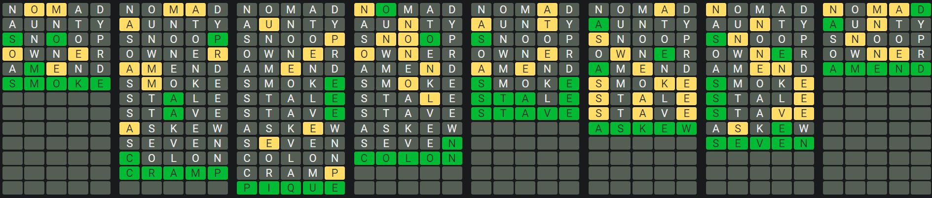 Daily Octordle 950 Rescue Answer - August 31st 2024