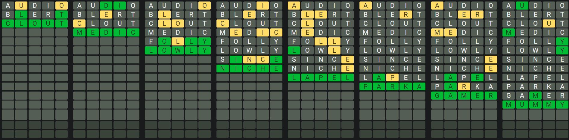 Daily Octordle 950 Sequence Answer - August 31st 2024