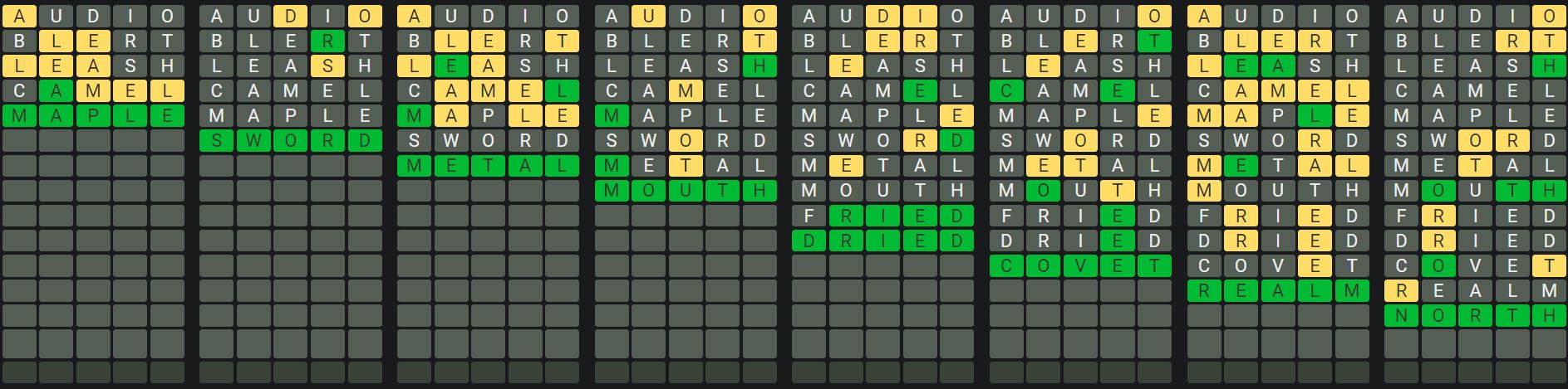 Daily Octordle 951 Sequence Answer - September 1st 2024