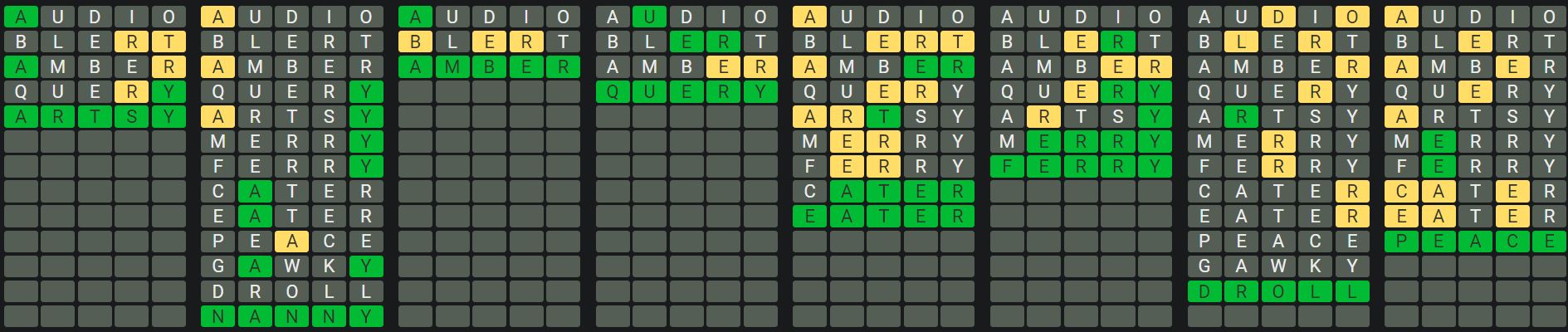 Daily Octordle Answer 921 - August 2nd 2024