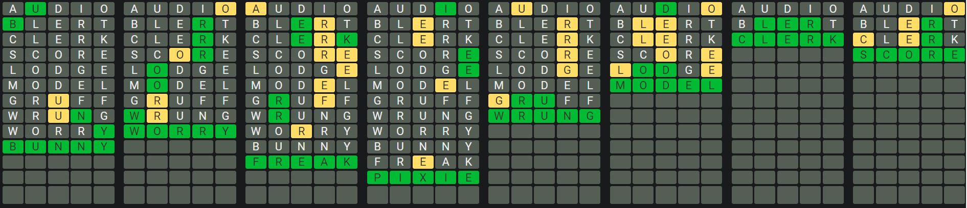 Daily Octordle Answer 922 - August 3rd 2024