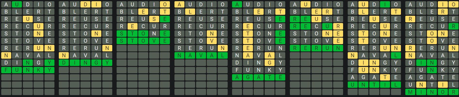 Daily Octordle Answer 927 - August 8th 2024
