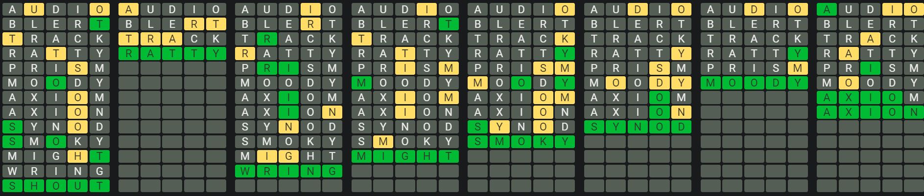 Daily Octordle Answer 934 - August 15th 2024