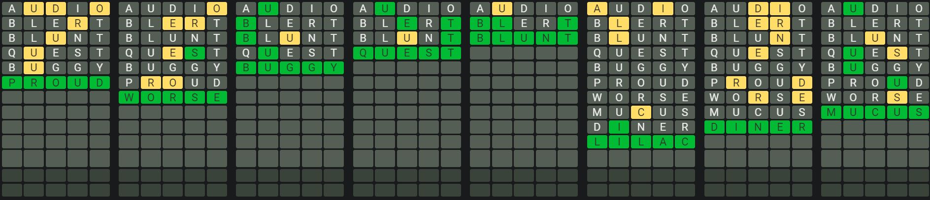 Daily Octordle Answer 937 - August 18th 2024