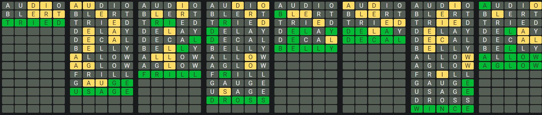 Daily Octordle Answer 946 - August 27th 2024