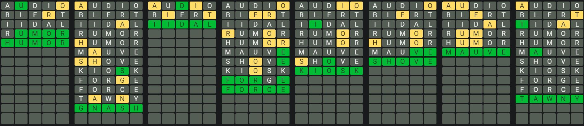 Daily Octordle Answer 948 - August 29th 2024