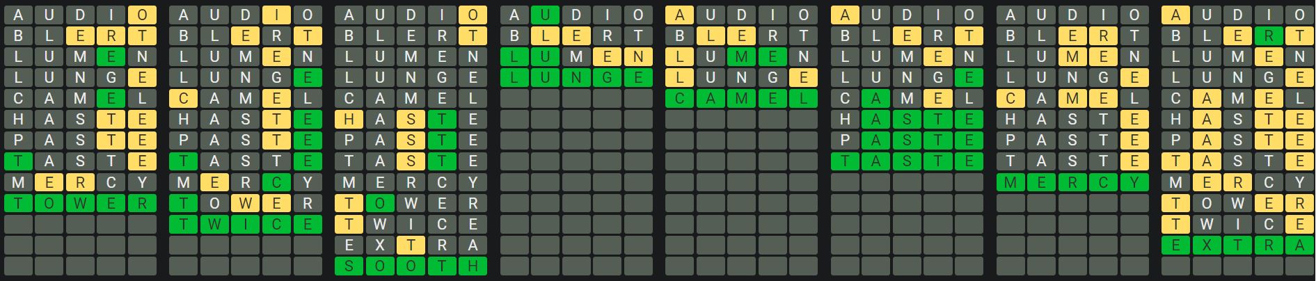 Daily Octordle Answer 951 - September 1st 2024