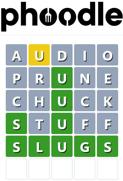 Daily Phoodle Answer 827 - 12th August 2024