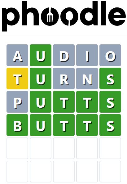 Daily Phoodle Answer 829 - 14th August 2024
