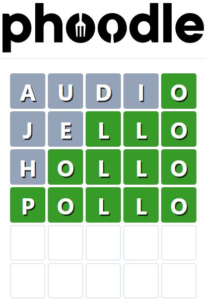 Daily Phoodle Answer 830 - 15th August 2024