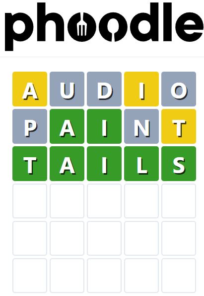 Daily Phoodle Answer 835 - 20th August 2024