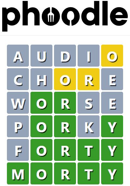 Daily Phoodle Answer 842 - 27th August 2024